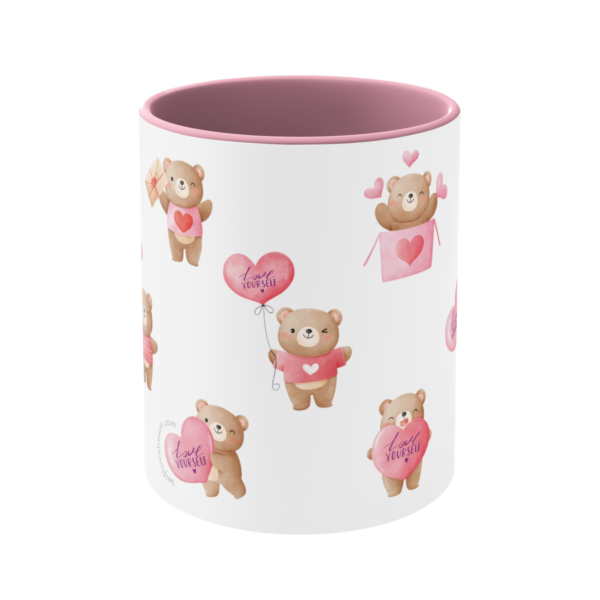 Love Yourself Teddy Bear Coffee Mug 3