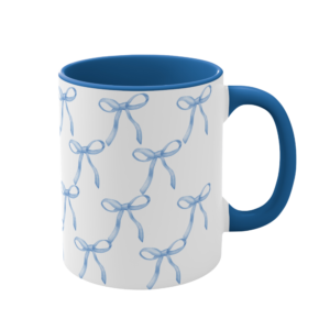 Blue bows coffee mug 2