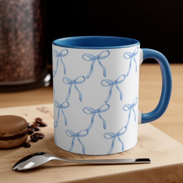 Blue bows coffee mug 4