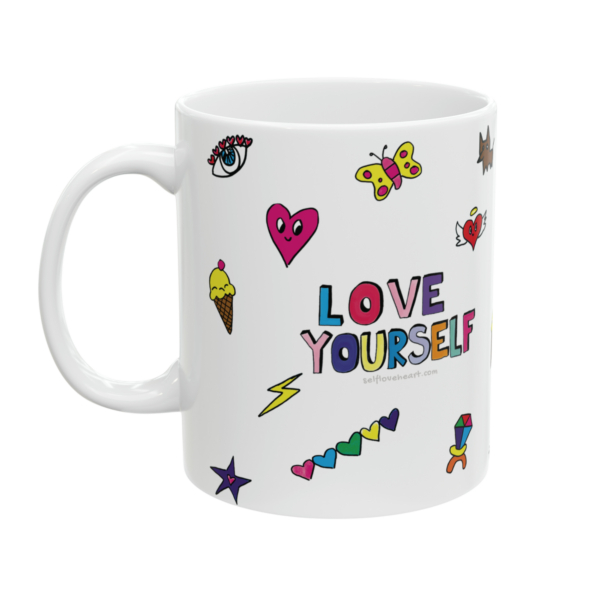Love Yourself Stickers Mug 2